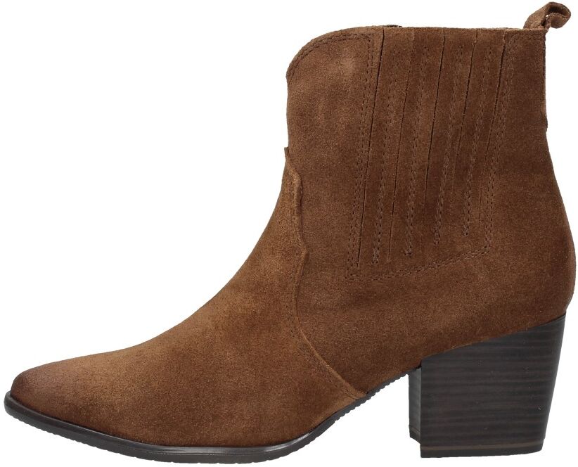 Marco Tozzi - Enkellaarsjes Hak  - Cognac - Size: 37 - female