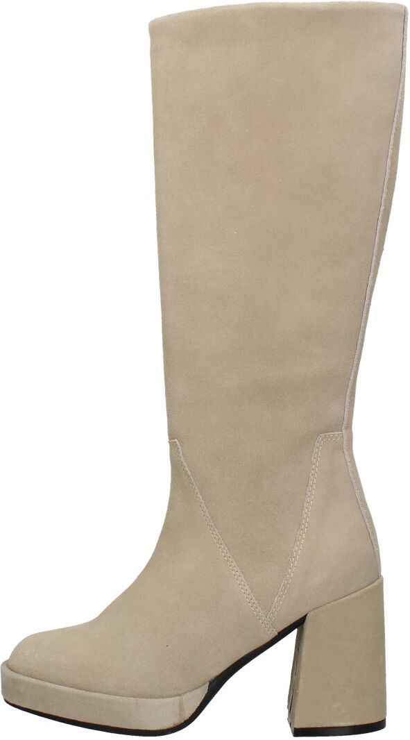 Ps. Poelman - Lange Laarzen  - Beige - Size: 37 - female