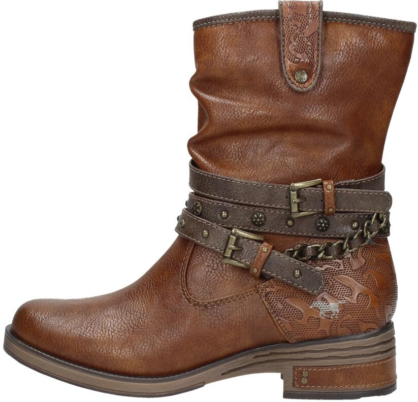 Mustang - Dames Enkellaarsjes  - Cognac - Size: 37 - female