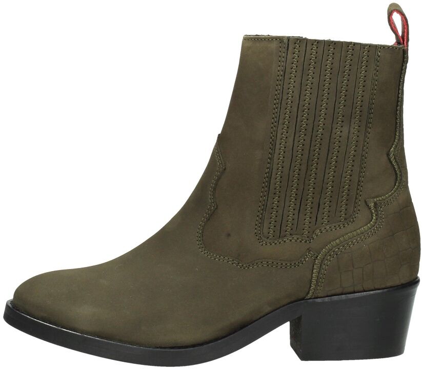 Haboob - Dames Enkellaarsjes  - Groen - Size: 37 - female