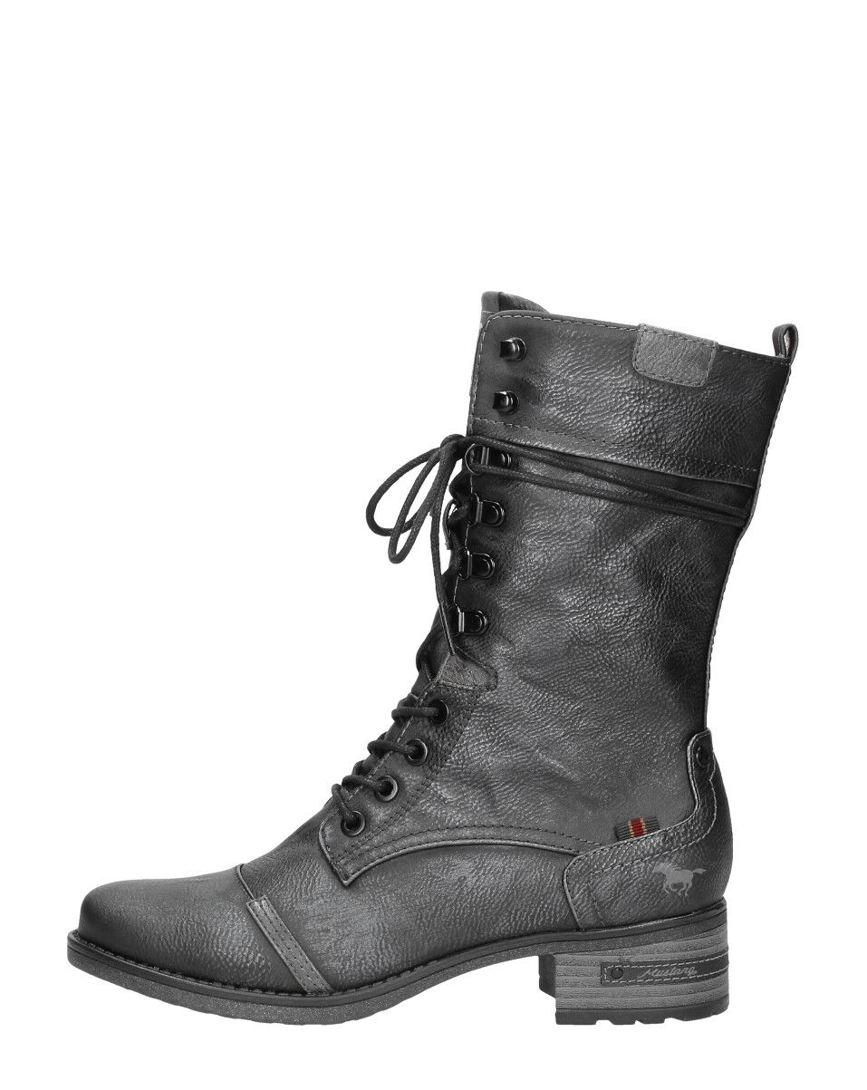 Mustang - Dames Veterschoenen  - Donkergrijs - Size: 40 - female