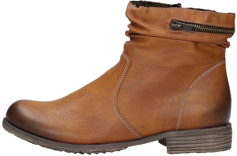 Rieker - Dames Enkellaarsjes  - Cognac - Size: 37 - female