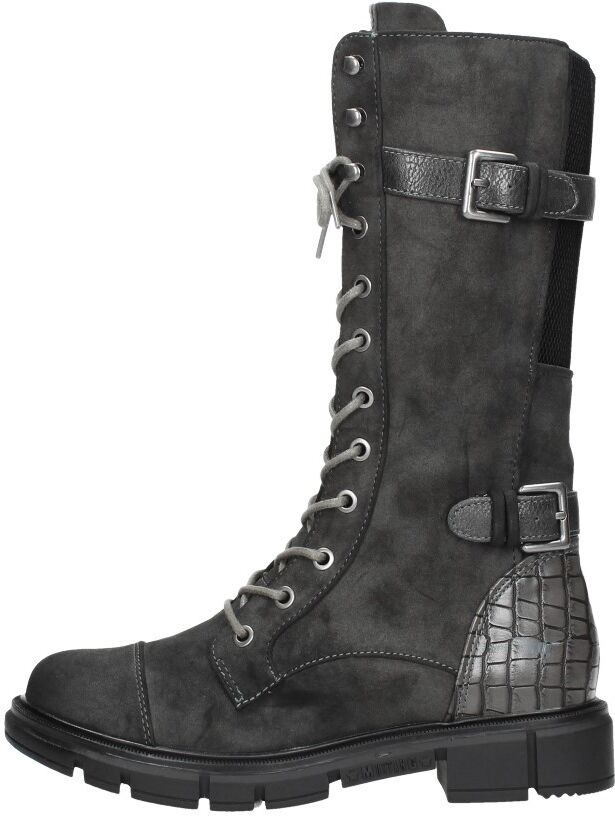 Mustang - Dames Veterlaarzen  - Donkergrijs - Size: 39 - female