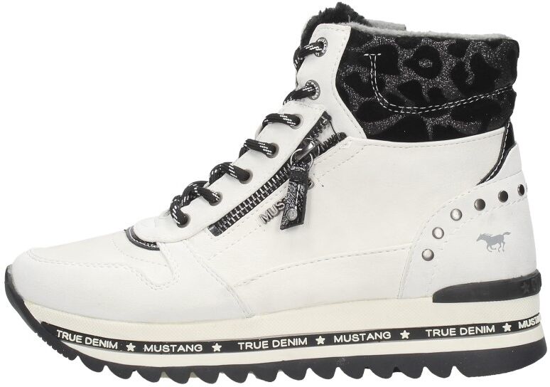 Mustang - Sneakers Hoog  - Gebroken wit - Size: 39 - female