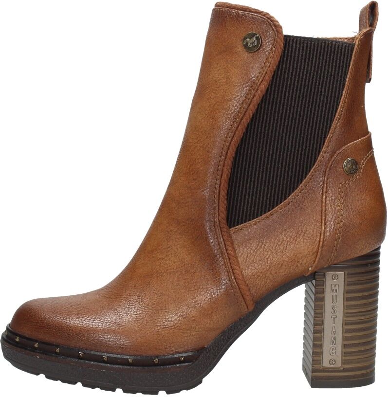 Mustang - Dames Enkellaarsjes  - Cognac - Size: 40 - female