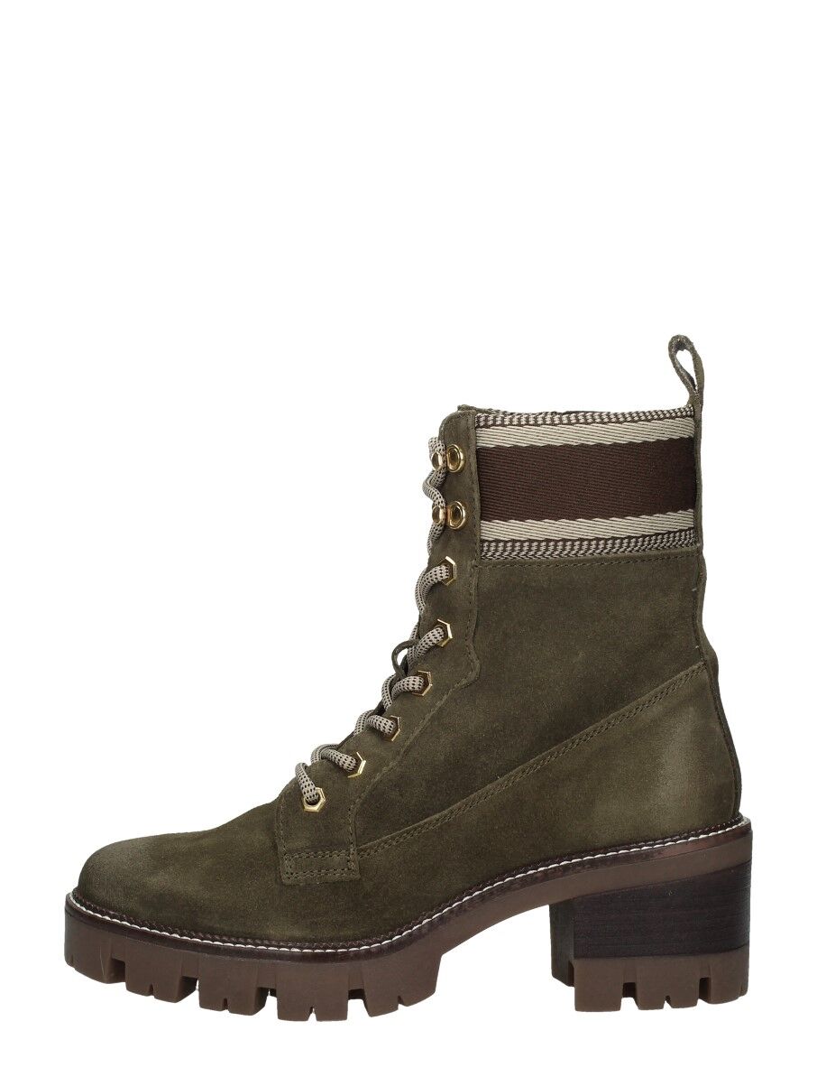 Tamaris - Veterschoenen Hak  - Groen - Size: 39 - female