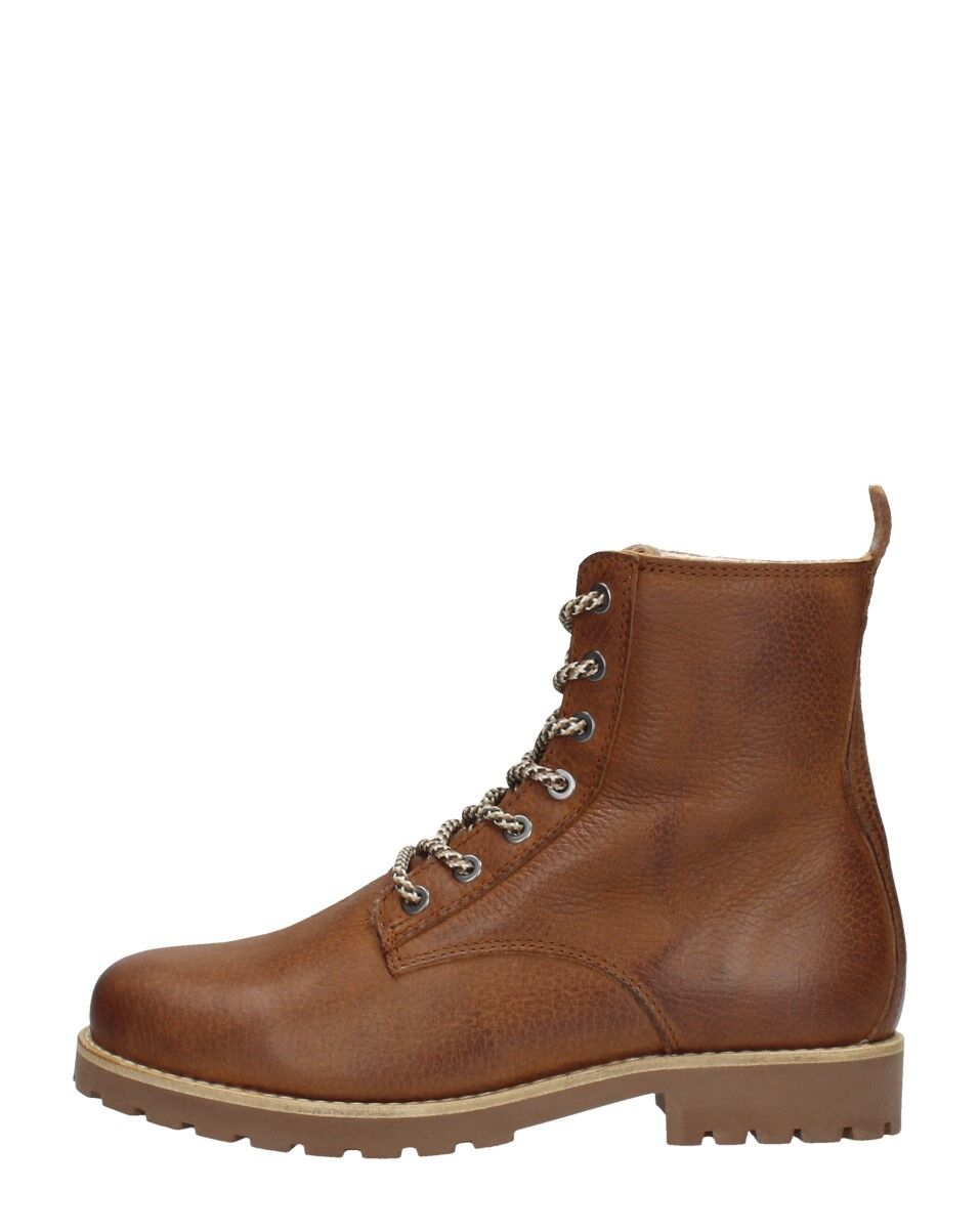 Aqa - Dames Veterschoenen  - Cognac - Size: 40 - female