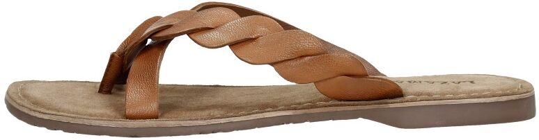 Lazamani - Dames Teenslippers  - Cognac - Size: 45 - female