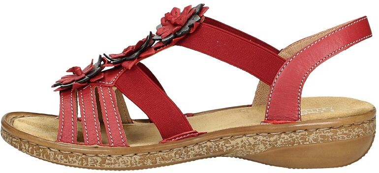 Rieker - Dames Sandalen  - Rood - Size: 39 - female