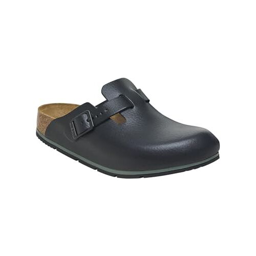 Birkenstock Boston Pro leren klompen Limited Edition hoogwaardige gecertificeerde professionele schoenen voor geneeskunde, gastronomie en service, zwart, 36 EU