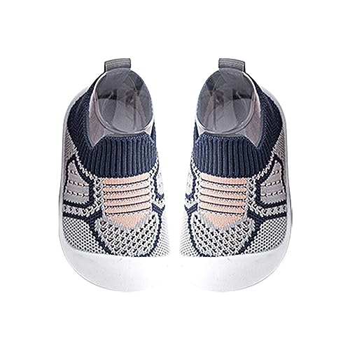 aaSccex Uniseks babyschoenen ademende peuterschoenen leuke cartoon sneaker zachte zool babyschoenen lente en zomer enkele schoenen platte schoenen baby slippers, blauw, 15 EU