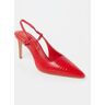 Dune London Closer slingback van leer met crocostructuur - Rood