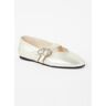 Nubikk Gisele Grace ballerina van leer met metallic finish - Goud