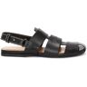 JW Anderson Sandalen met logo-reliëf - Zwart