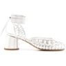 Sarah Chofakian Lilibet 55 mm leren pumps - Zilver