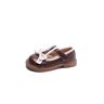 KKvoPiQ Kinderschoenen elegante kinderschoenen kinderschoenen meisjes jurk schoenen meisjes avondschoenen platte schoenen kinderschoenen loafers, bruin, 27 EU