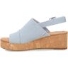 TOMS Dames Claudine Wedge Sandaal, Pastel Blauw Gewassen Denim, 36 UK, Pastel blauw gewassen denim, 36 EU