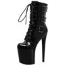 LiJJi Dames 20 cm sexy hoge hak platform laarsjes dunne hoge hakken schoenen mode punk stijl laarsjes