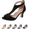 NPSMOPC Nevriz Orthopedic High Heels Dress Shoes, Nevriz Orthopedic High Heels for Women, Orthopedic High Heels for Women Open Toe (7,Black)