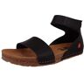 ART 0382 Kreta, platte sandalen voor dames, Nappa, zw, 41 EU