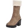 IQYU Winterlaarzen voor dames, thermische sneeuwlaarzen, laarzen, hoog, leren sneeuwlaarzen, waterdicht, dames Plus fluwelen sneeuwlaarzen, elegante winterlaarzen met hoge hak, antislip sneeuwlaarzen,