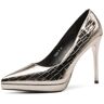 WBITJDK Hoge hakken, sexy elegante pumps voor dames, modieus temperament, laat de beenlijn zeer goed uitkomen, gunmetal, 36 EU