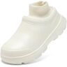 RomukA Modehuispantoffels voor dames, antislip damespantoffels, waterdichte damespantoffels maat 8, harde bodempantoffels voor dames binnen (Color : White, Size : 39 EU)