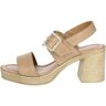 Valleverde Sandalen met hak voor dames  32471 rundleer beige, Beige, 36 EU