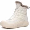 leprix Swisszauber Sneeuwlaarzen, waterdicht, warm gevoerde sneeuwlaarzen, outdoor, antislip schoenen voor dames, wit, 38 EU