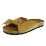 UnoSheng Strikhak onderaan dikke platte schoenen sandalen bindslippers vrouwen fashion sandalen voor vrouwen vrouwen zomer schoenen 38, geel, 41 EU
