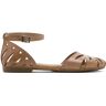 Porronet Platte sandalen, leer, taupe beth, Taupe, 37 EU