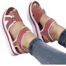 ALASSE Sandalen met dikke zool voor dames, platte casual wandelsandalen voor dames   Strandsandalen met dikke zool voor kamperen, loungen, wandelsandalen Kot-au