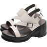 biJerou Schoenen dames 80 zachte schoen met slephak, vismond retro stijl, dikke hakken met hoge hakken sandalen maattabel schoenen dames, wit, 37 EU XX-Smal