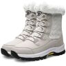 Cliont Heren Winter Snowboots Dames Snowboots Heren Winter Schoenen Slip On Snowboots Outdoor Warm Enkellaarzen, Wit, 39.5 EU