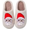 Generic Men Warm Slippers Unisex Couple Slippers Fashion Christmas Decoration Warm Plush Closed Toe Flat Cotton Slippers Dudes Slippers for Men (K, 36)