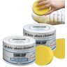 SLPB White Shoe Cleaning Cream, Jue Fish Cleaning Cream, Shoes Multifunctional Cleaning Cream, White Shoe Cleaning Cream with Sponge (2pc)