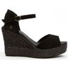 Sandalen La Valeta Charlene peep toe Zwart 36,37,38,39,40,41 Women