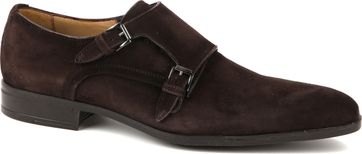 Giorgio Amalfi Schoen Monk Strap Bruin Suede  - Bruin - Size: 43