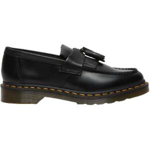 Dr.Martens Adrian Yellow Stitch Leather Tassle Loafers - Black Vintage Smooth 40