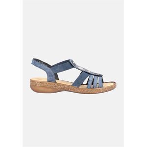 Rieker Sandal med stropper og vakre, dekorative steiner Female