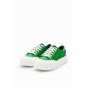 Desigual Tartan platform sneakers - GREEN - 38