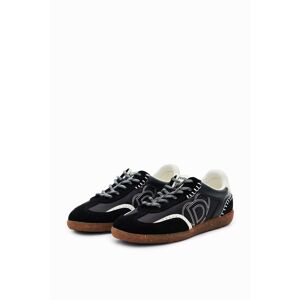 Desigual Retro split leather sneakers - BLACK - 38