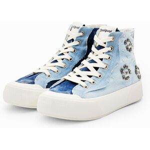 Desigual High-top denim sneakers - BLUE - 38