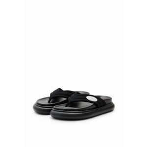 Desigual Platform toe post sandals - BLACK - 37