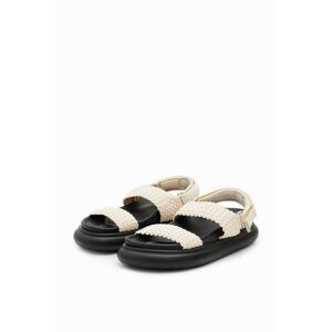 Desigual Crochet platform strap sandals - BLACK - 41