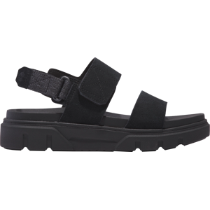 Timberland Women's Greyfield 2-Strap Sandal Black Suede 36, Black Suede