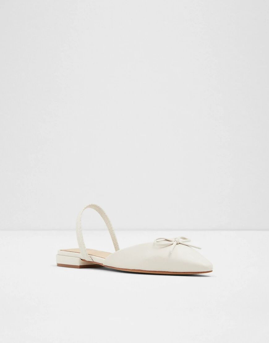 ALDO Fellan ling back two part ballet flats in white  White