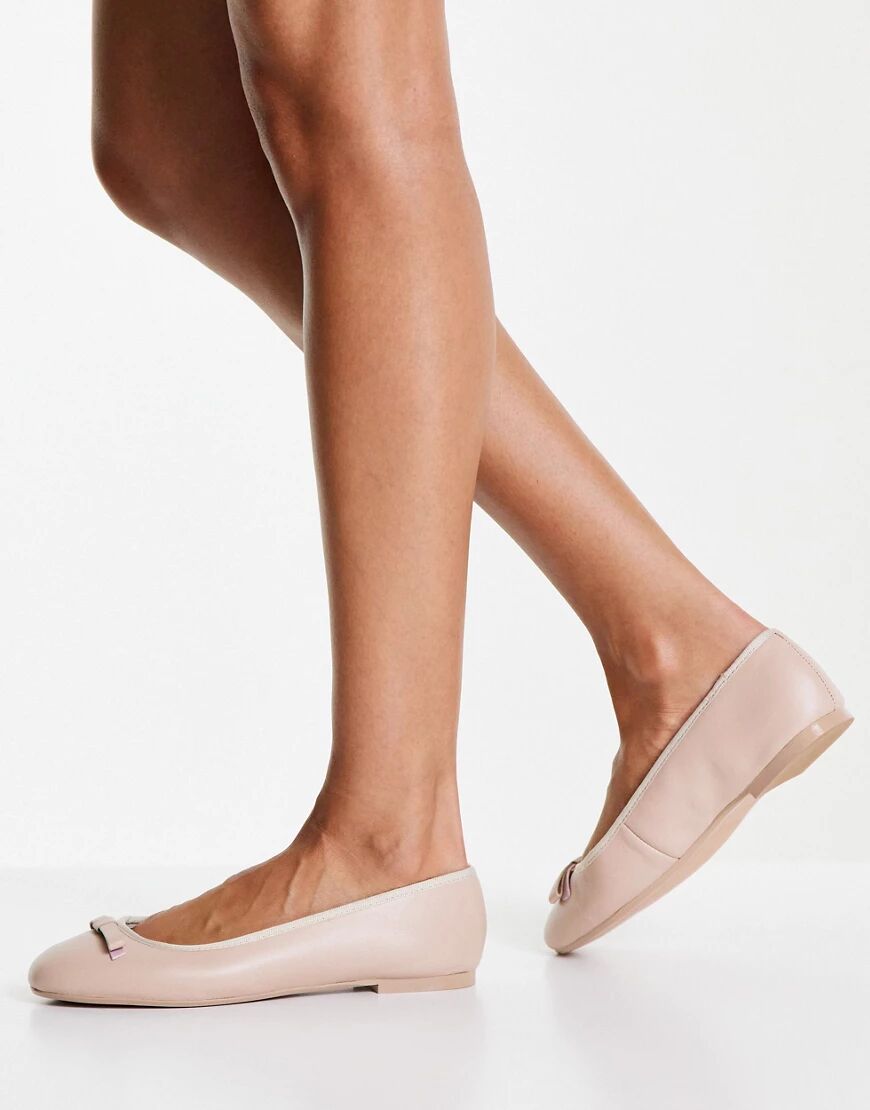 Ted Baker Sualo ballet pump shoe in blush-Pink  Pink