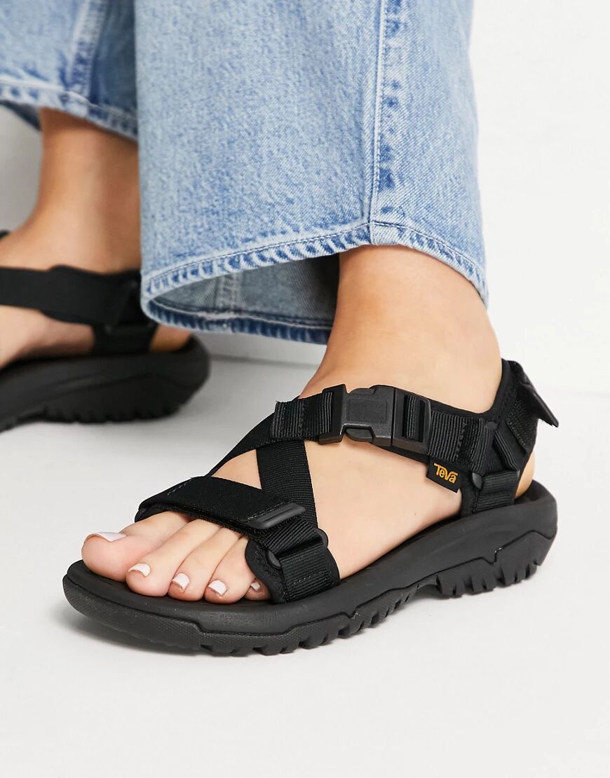 Teva Hurricane Verge chunky buckle sandals in black  Black