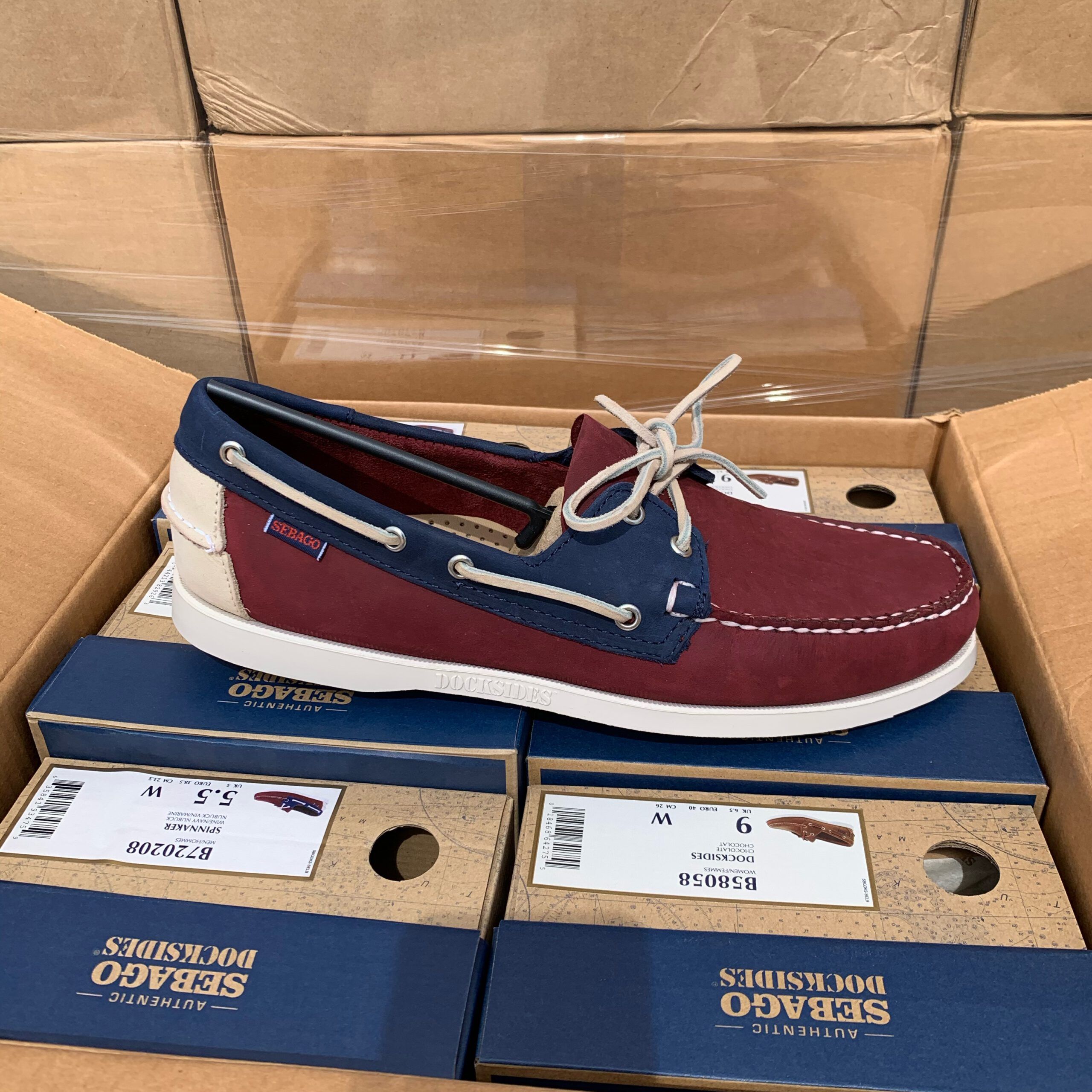 Merker SEBAGO Sebago Spinnaker - Wine/ Navy / Beige Nubuk 44